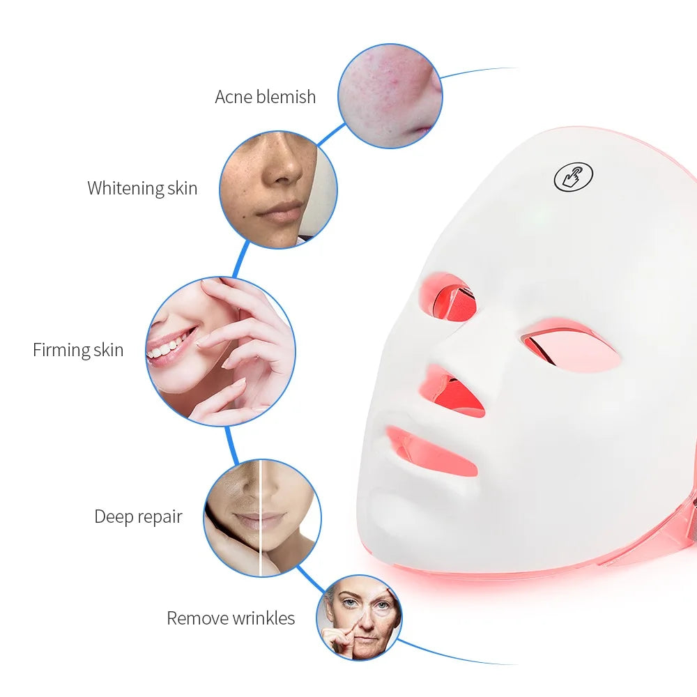 7 Colors LED Photon Beauty Mask - GlowLiftEssentials.shop