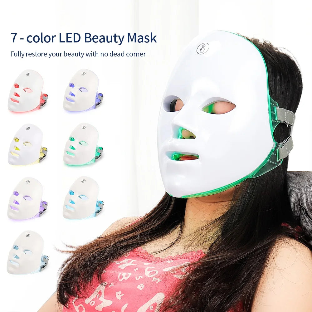 7 Colors LED Photon Beauty Mask - GlowLiftEssentials.shop