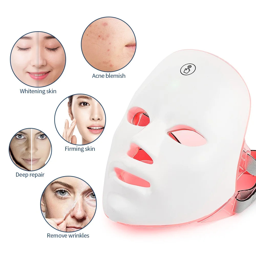 7 Colors LED Photon Beauty Mask - GlowLiftEssentials.shop