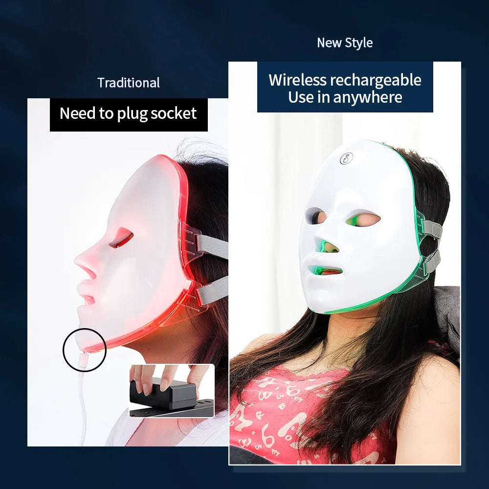 7 Colors LED Photon Beauty Mask - GlowLiftEssentials.shop