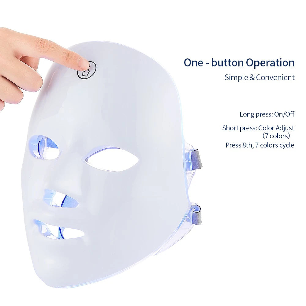 7 Colors LED Photon Beauty Mask - GlowLiftEssentials.shop